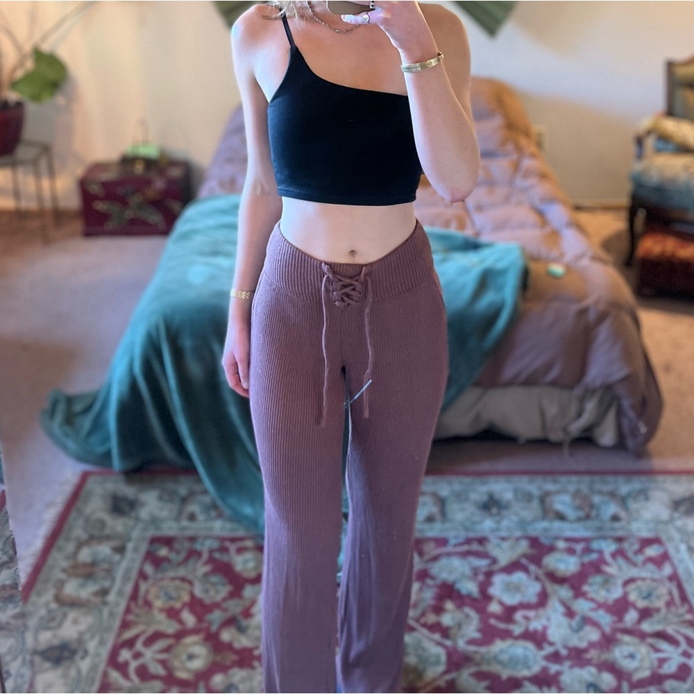 Pacsun XS blush Jersey knit bell bottoms